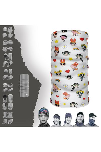 e-Taktik Powerpuff Girls Patterned Seamless Tube Neck Collar Bandana Buff Buff