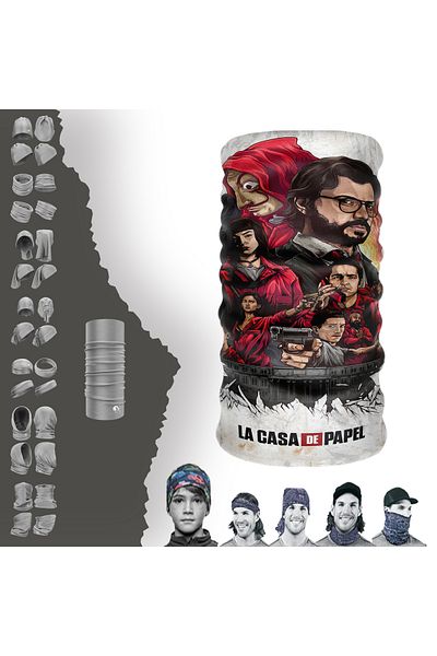 e-Taktik ® Extreme La Casa De Papel Athlete Hair Band Buff Paphos Bandana