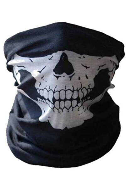 Işıl Işıl Kuru Kafa Iskelet Boyunluk - Motorcu Boyunluğu