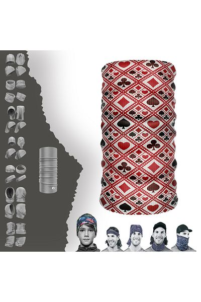 e-Taktik Red Tile - Mug - Spade - Fly Seamless Tube Neck Collar Bandana Mask Hair Band Buckle