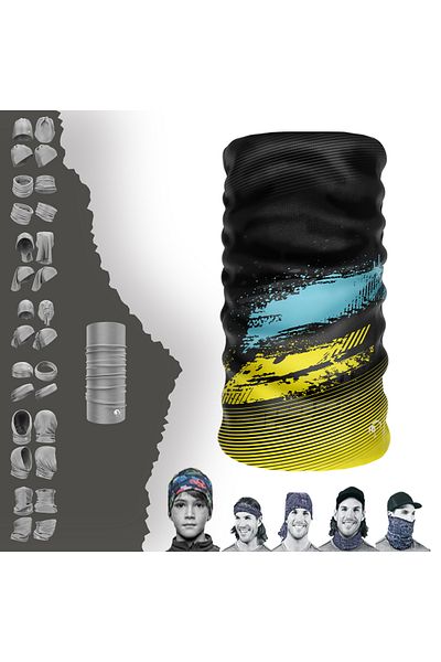 e-Taktik Symmetric Color Extreme Sports Seamless Athlete Neck Collar Bandana Buff Paphos Hair Band