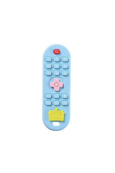 Choice blue Baby Silicone Remote Control Toy Teether Baby Anti Hand Eating Teething Stick Children Toys Car