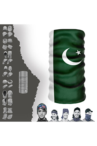 e-Taktik Višenamenska zastava Pakistana UV maska za lice Buff Baf traka za gl...