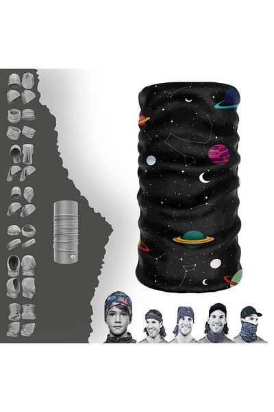 e-Taktik Galaxy Patterned Seamless Tube Bandana - Neck Collar Buff Buff