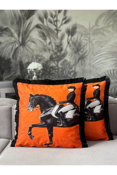 Skhome غطاء وسادة مزخرف مزخرف على الوجهين قطعة واحدة مقاس 43 × 43 (SK-K04)