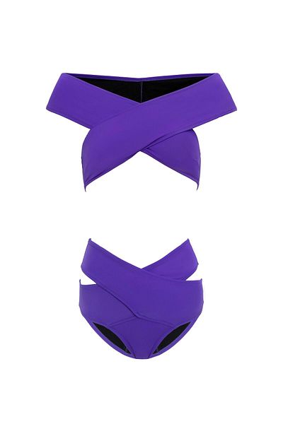 AQUAVİVA Aquaviva Women's Purple Shay Cross Combination Bikini Set