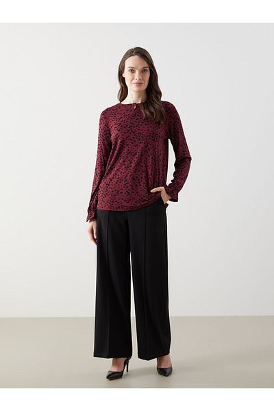 LC Waikiki Crew Neck Patterned Women's Blouse