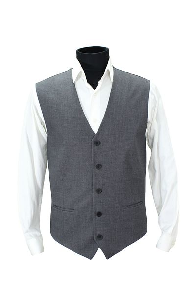 MENTOR REGALO Large Size U-Neck Vest Gray 162014