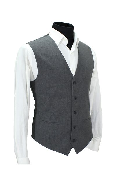 MENTOR REGALO Men's Vest V-Collar Gray Poly Viscose 160674