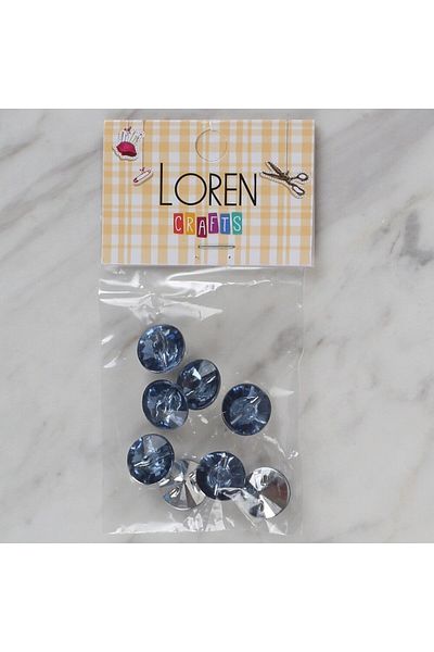 BY NEVSER Loren Crafts Blue 8 Li Button - 196