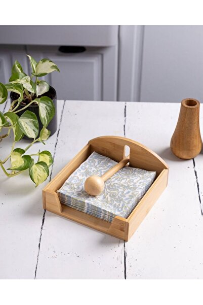 ALLEGRI Bamboo Square Napkin Holder 100% Natural 18 X 18 cm