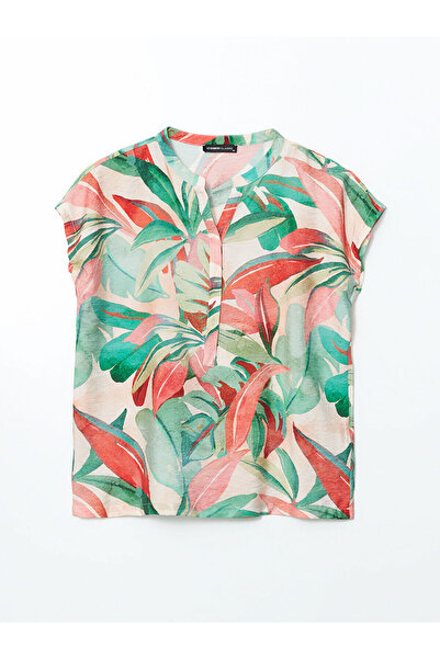 LC Waikiki Bluză de damă cu guler cu flori de sezon nou - S5J627Z8