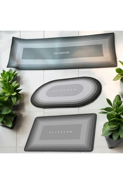 Hombak Σετ πασαπάρ μπάνιου 3 τεμαχίων Απορροφητικό νερό με μακρύ και μικτό γά...