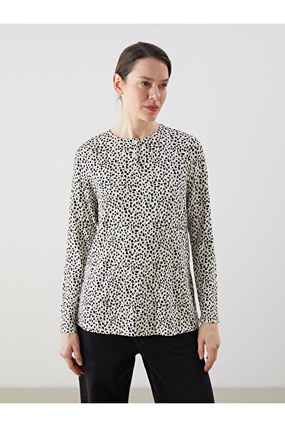 LC Waikiki Bluză de damă cu model Özmarka New Season cu guler tip crewneck