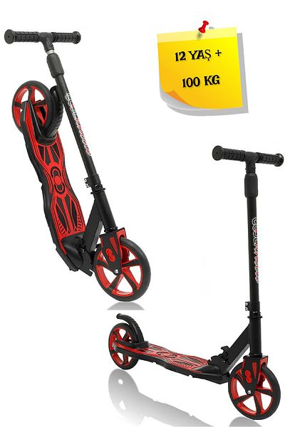 TOYFEST 2 Wheel Scooter Foldable in Red Color for Ages 12+.