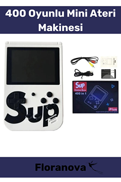 Floranova Game Box 400 Oyunlu Video Mario Spider Man Robocop Mini Atari Makin...