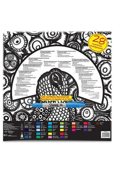 Sharpie Set of 28 Fine Permanent Parcel Pens - Peacock