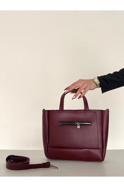 BACHUS Women's Faux Leather Long Strap Hand and Shoulder Bag with Front Zippe...
