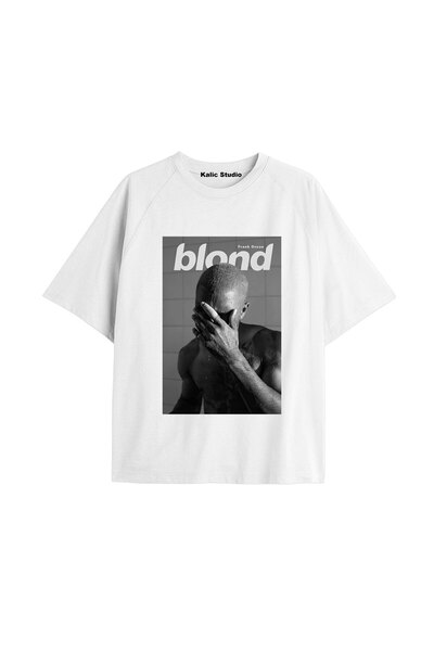 Kalic Studio Tricou unisex pentru bărbați și femei, Blond Frank Ocean, alb