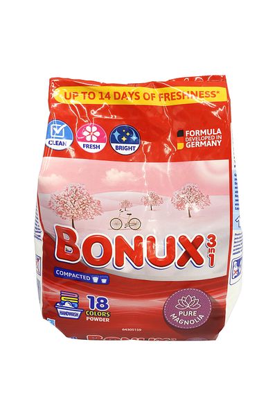 Bonux Pure Magnolia 3 In 1 Manual Detergent, 16 Washes, 900g