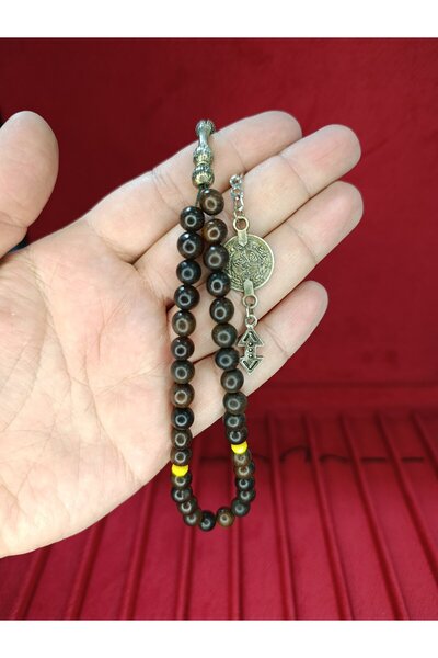 Anemore Collection Sandalwood Rosary Globe Cut Brown 8mm T-806