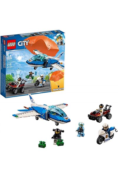 LEGO Unisex Çocuk Mavi City Police Gökyüzü Polisi Paraşütle Tutuklama 60208