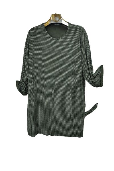elma abone Plus Size Polka Dot Capri Sleeve Tunic