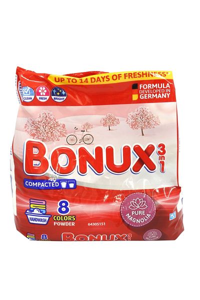 Bonux Pure Magnolia 3 In 1 Hand Detergent, 8 Washes, 400g