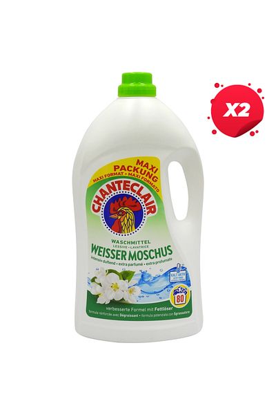 chante clair X2 - CHANTE CLAIR WHITE MUSK LAUNDRY DETERGENT 3.6L 80 WASHES