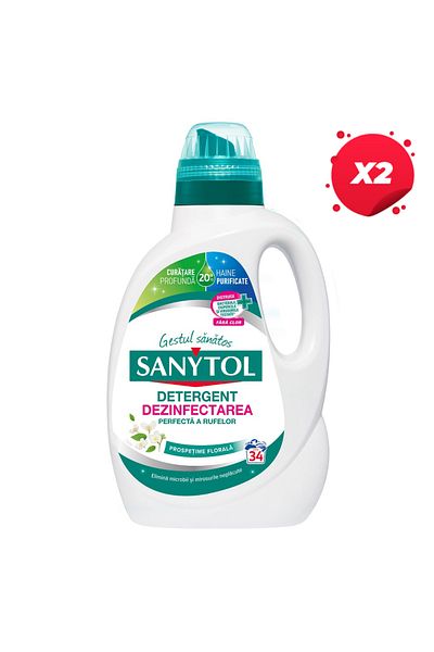 Sano X2 - SANYTOL LIQUID DETERGENT 1.7L PERFECT HYGIENE FOR 34 WASHES