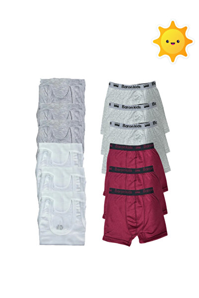 Pi Giyim Set de 12 boxeri pentru băieți 6 boxeri 6 boxeri