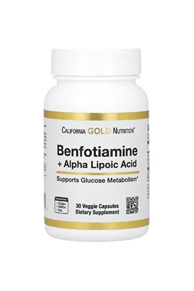 California Gold Nutrition , Benfotiamine + Alpha Lipoic Acid, 30 Vegetarian Capsules