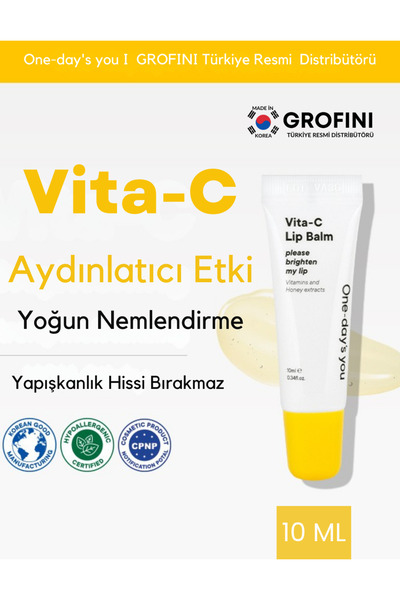 ONE DAYS YOU C Vitamini & Bal Özü | Yoğun Nemlendirme & Besleyici Dudak Bakım...