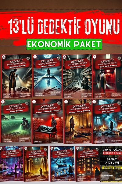 GameBulance 13-Pack Solving a Murder - Economic Package Detective Game - Case Solving Game - Who Is the Killer Game