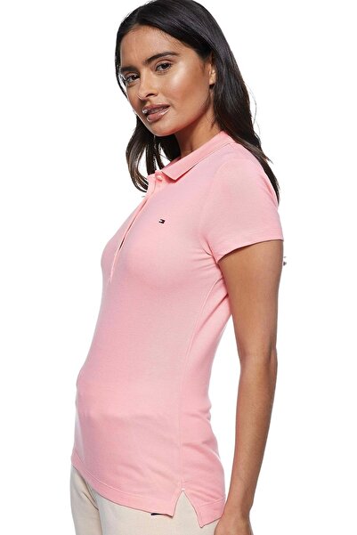 Tommy Hilfiger Woman's Pink Polo Collar T-Shirt