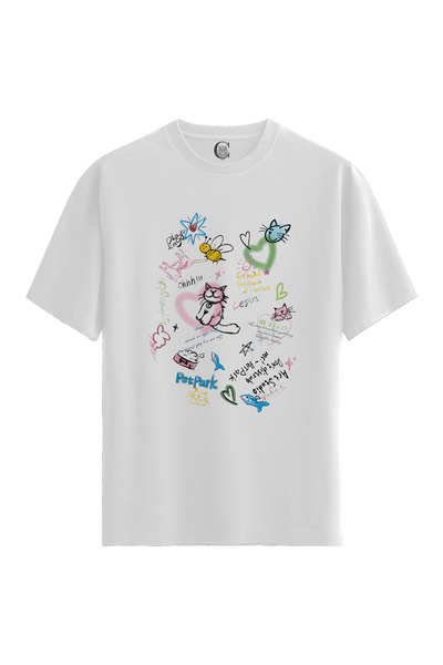 Color Luxe Pet Doodles - 100% Cotton Women's White T-Shirt - Premium Quality