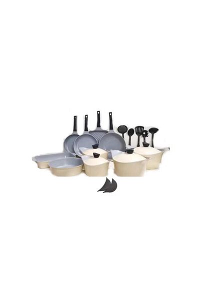 Badraig A set of 23-piece granite pots