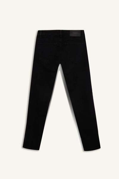 DeFacto S2285 Siyah Carlo Skinny Fit Ekstra Dar Kalıp Normal Bel Ekstra Dar Paça Jean Pantolon