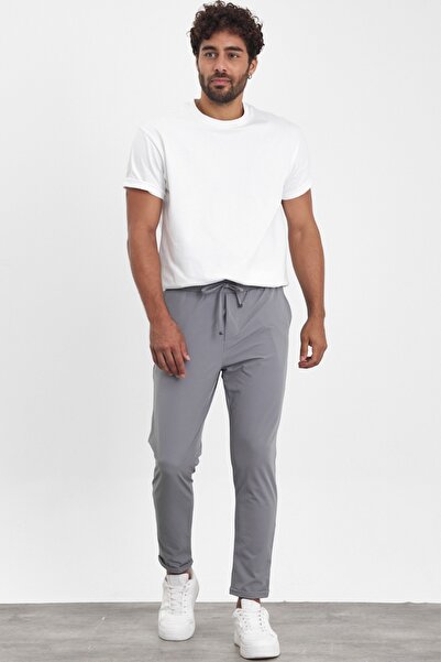 MADZEYMODA Преміум чоловічі штани з подвійними штанинами, сірі LS-23067