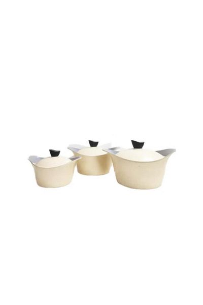 Badraig A set of 23-piece granite pots