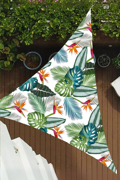 sizenelazım Üçgen Oxford Su İtici Kumaş Dekoratif Gölgelik 3 mt x 3 mt x 4.25 mt