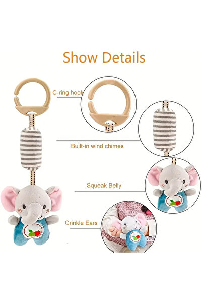ZUMRANKA Bebek Beşik Ve Bebek Arabası Oyuncağı Çıngıraklı 29cm