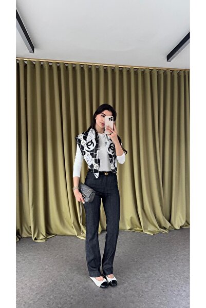 HAZELANNA ليكرا قطع مستقيمة أنثراسايت جان