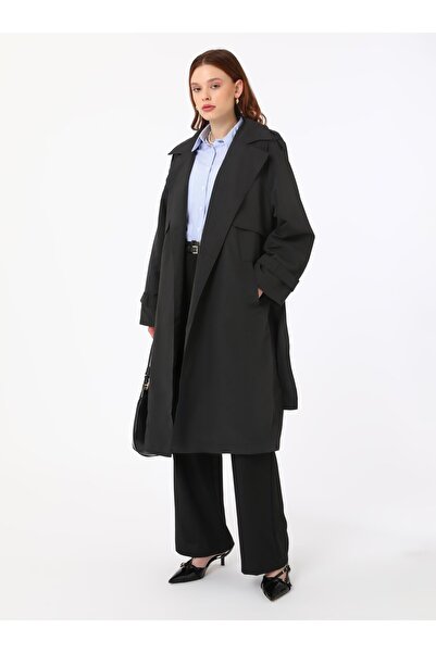 Refka Black Refka Casual Trench Coat
