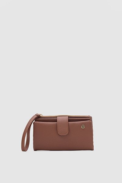 OLLBAG Etras Tan Color Multi-Compartment Women's Wallet with Passport Compartment