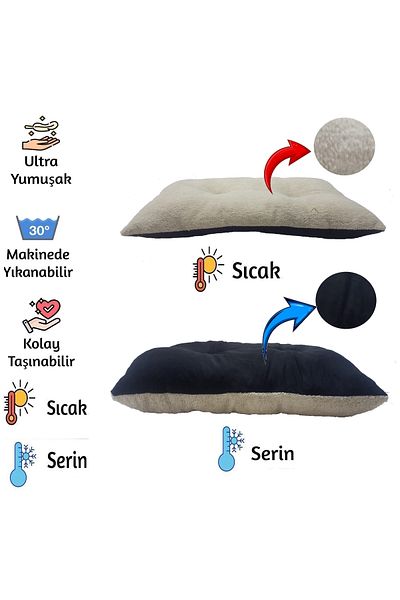 optimal&prime Double Sided, Multi-Purpose, Washable Cat and Dog Bed and Floor Cushion