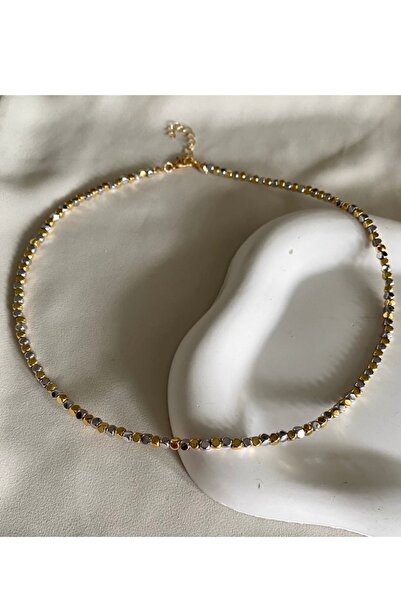 gaila design Çift Renkli Küp Kolye