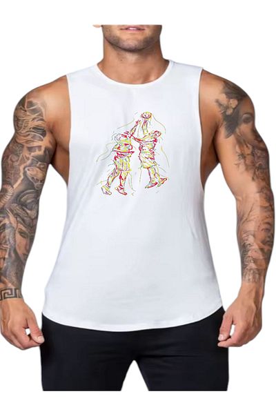 MUTLUGYM Fitness Gym Tank Top Athlete's Tank Top (Basket)