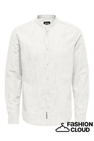 Only & Sons Ανδρικό πουκάμισο Pure Linen M με λαιμόκοψη