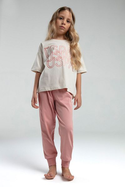 U.S. Polo Assn. U.S. Polo Assn. Girl's Short Sleeve Pajama Set